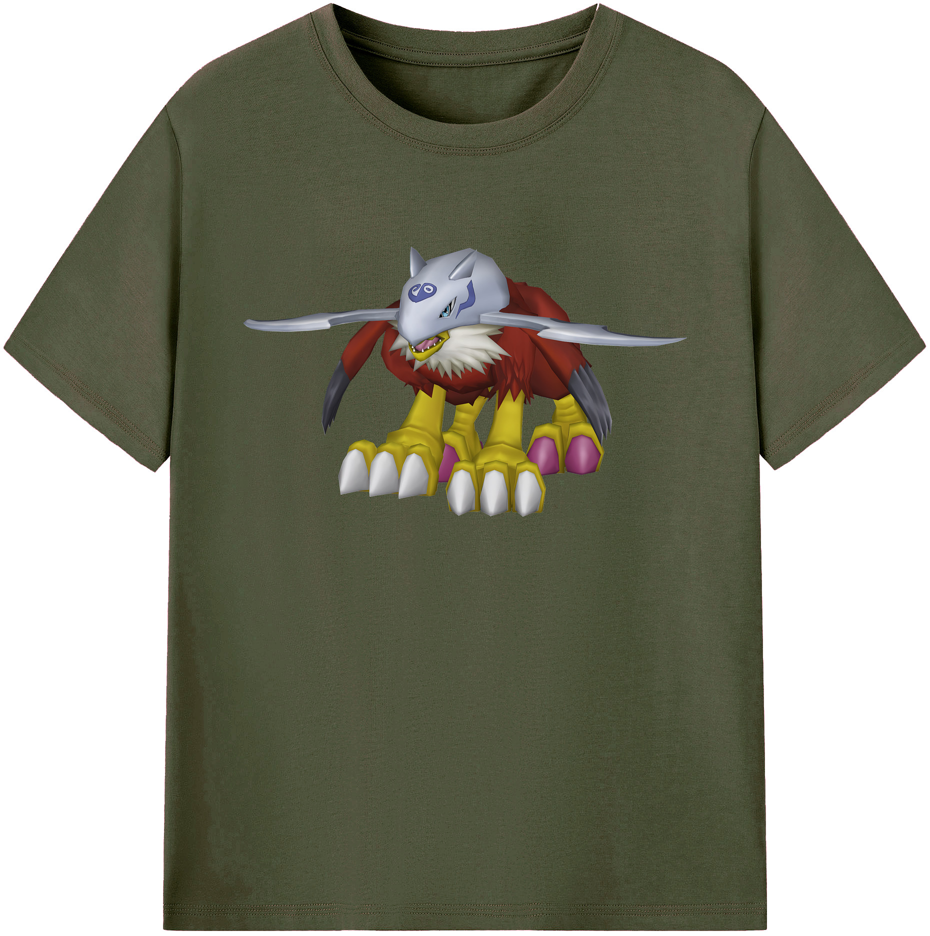 （画像用） Digimon デジタルモンスター/デジモン 綿100％ メンズ半袖Tシャツ｜肌触りやわらか＆通気性